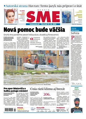 Obálka e-magazínu SME 15.10.2020