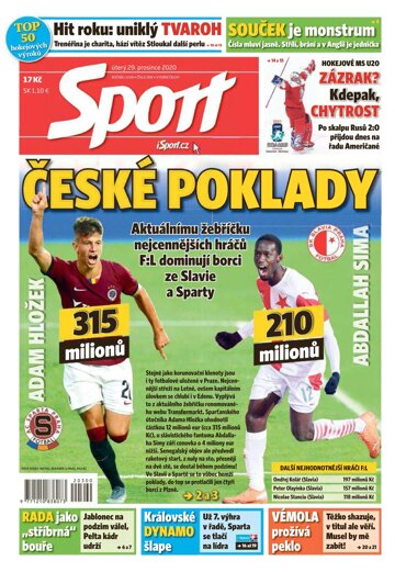 Obálka e-magazínu Sport 29.12.2020