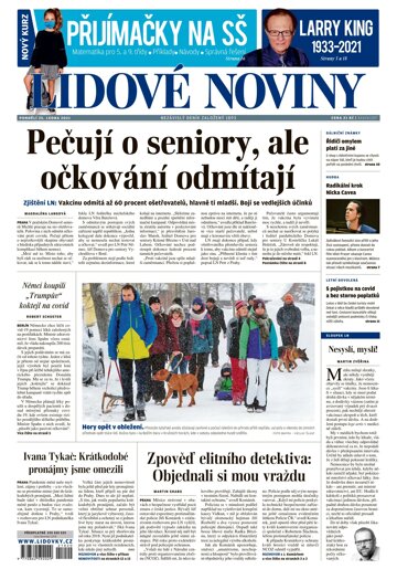 Obálka e-magazínu Lidové noviny 25.1.2021