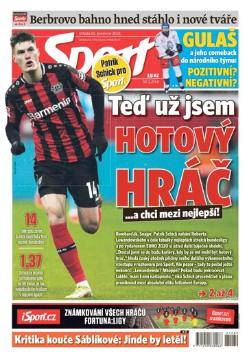 Obálka e-magazínu Sport 15.12.2021