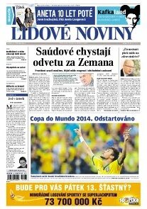 Obálka e-magazínu Lidové noviny 13.6.2014