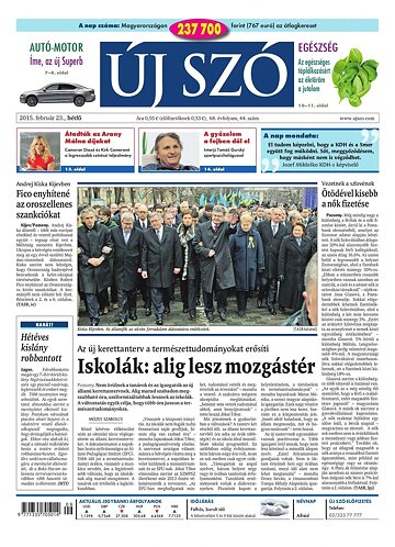 Obálka e-magazínu Új Szó 23.2.2015