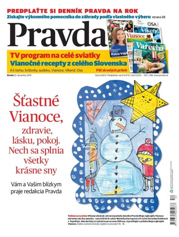 Obálka e-magazínu Pravda 23. 12. 2015