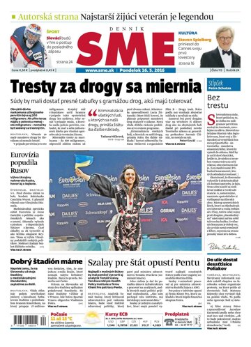 Obálka e-magazínu SME 16.5.2016