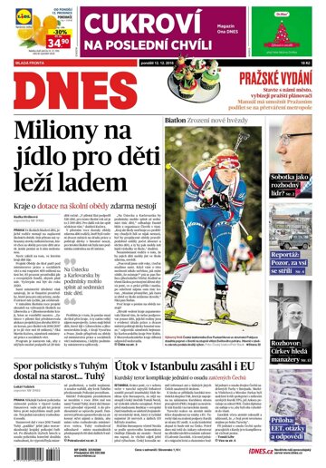 Obálka e-magazínu MF Dnes 12.12.2016