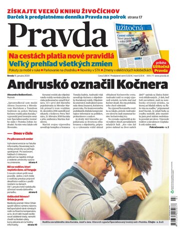 Obálka e-magazínu Pravda 15. 1. 2020