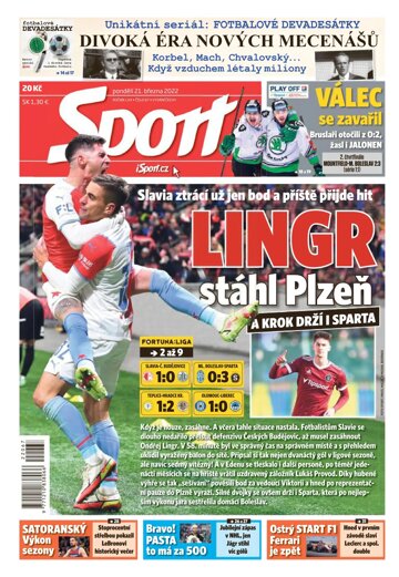 Obálka e-magazínu Sport 21.3.2022