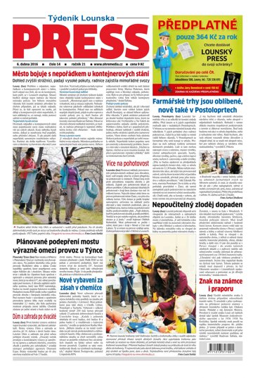 Obálka e-magazínu Lounský press 14/2016