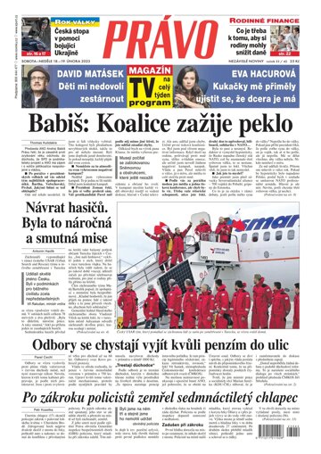 Obálka e-magazínu Deník Právo 18.2.2023