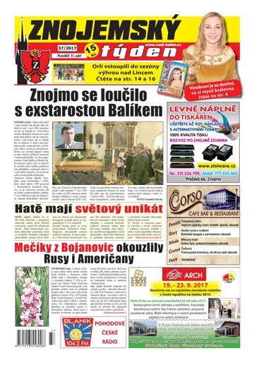 Obálka e-magazínu Znojemský týden 37/2017