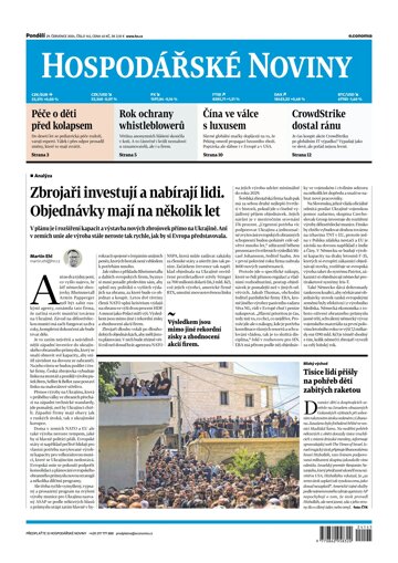 Obálka e-magazínu Hospodářské noviny 145 - 29.7.2024