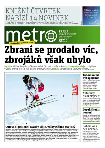 Obálka e-magazínu deník METRO 15.3.2016