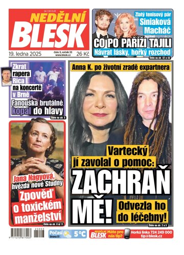 Obálka e-magazínu Nedělní Blesk 19.1.2025