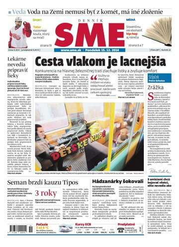 Obálka e-magazínu SME 15.12.2014