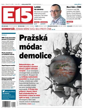 Obálka e-magazínu E15 17.5.2016