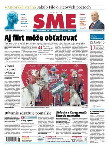 Obálka e-magazínu SME 13.11.2017