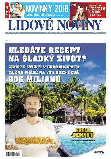 Obálka e-magazínu Lidové noviny 29.12.2017