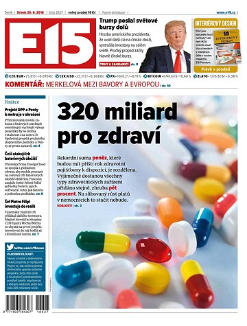 Obálka e-magazínu E15 20.6.2018