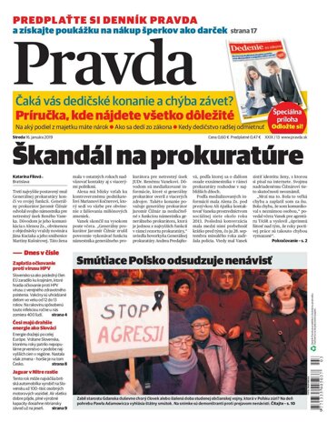 Obálka e-magazínu Pravda 16. 1. 2019