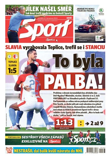 Obálka e-magazínu Sport 22.7.2019