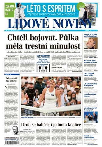 Obálka e-magazínu Lidové noviny 12.7.2023