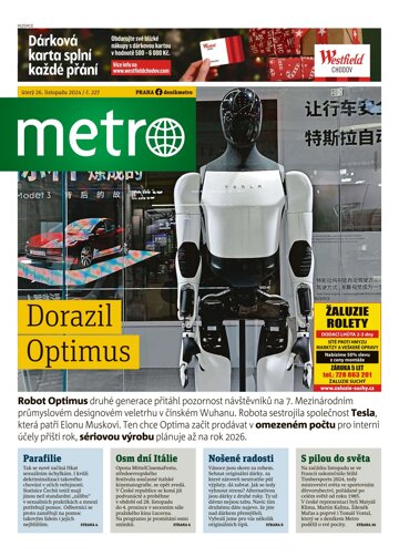 Obálka e-magazínu deník METRO 26.11.2024