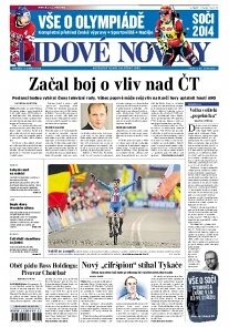 Obálka e-magazínu Lidové noviny 3.2.2014