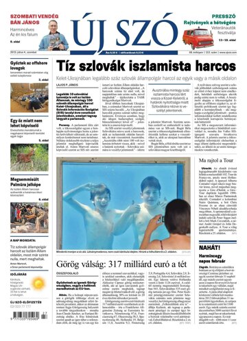 Obálka e-magazínu Új Szó 4.7.2015