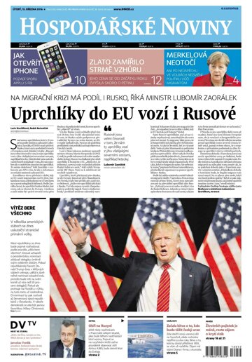 Obálka e-magazínu Hospodářské noviny 052 - 15.3.2016