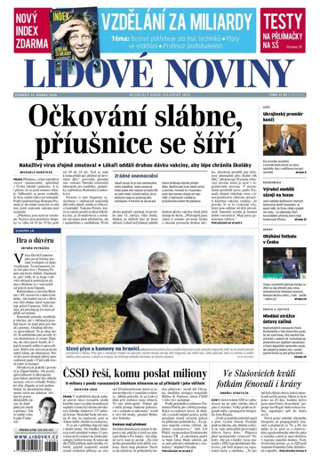 Obálka e-magazínu Lidové noviny 11.4.2016