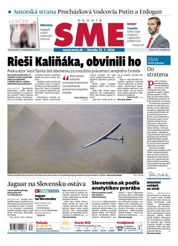 Obálka e-magazínu SME 27.7.2016