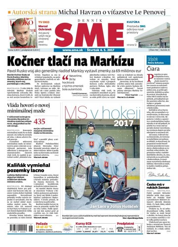 Obálka e-magazínu SME 4.5.2017