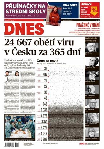 Obálka e-magazínu MF Dnes 22.3.2021