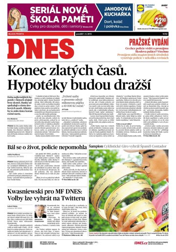 Obálka e-magazínu MF Dnes 1.6.2015