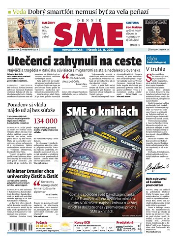 Obálka e-magazínu SME 28.8.2015