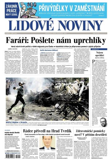 Obálka e-magazínu Lidové noviny 8.9.2015