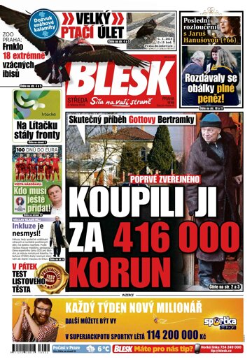 Obálka e-magazínu Blesk 2.3.2016