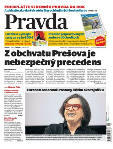 Obálka e-magazínu Pravda 11.3.2017