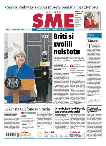 Obálka e-magazínu SME 10.6.2017