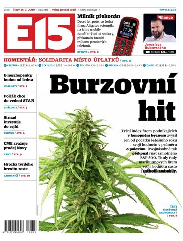 Obálka e-magazínu E15 26.3.2019