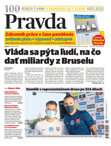 Obálka e-magazínu Pravda 6. 10. 2020