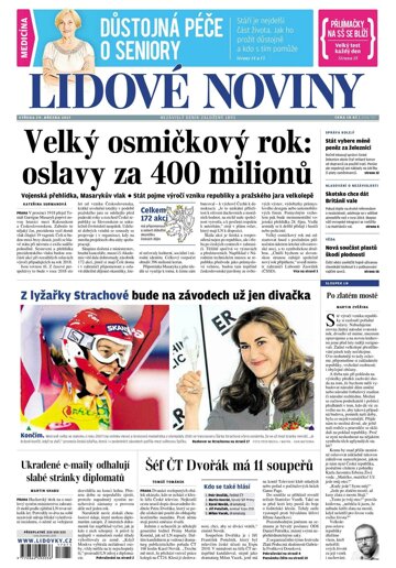 Obálka e-magazínu Lidové noviny 29.3.2017