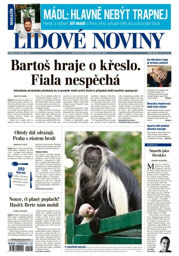 Obálka e-magazínu Lidové noviny 23.8.2024