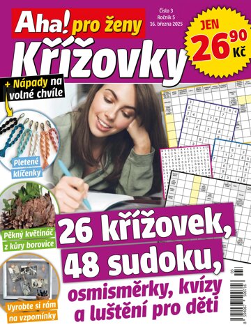 Obálka e-magazínu Aha! pro ženy křížovky 3/2025