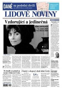 Obálka e-magazínu Lidové noviny 13.3.2014