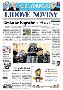 Obálka e-magazínu Lidové noviny 27.10.2014