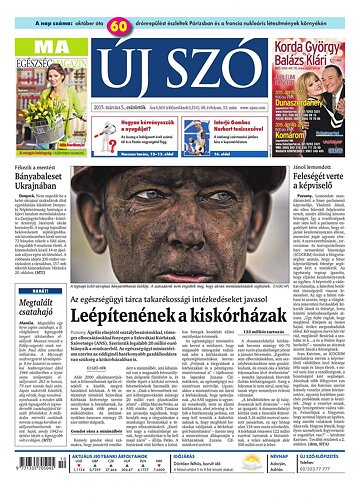 Obálka e-magazínu Új Szó 5.3.2015