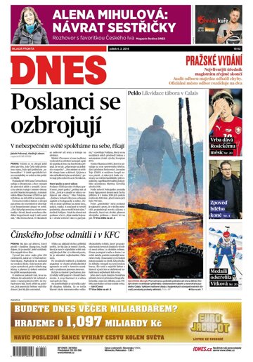 Obálka e-magazínu MF Dnes 4.3.2016