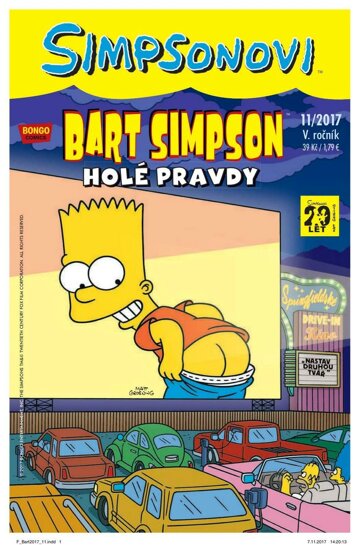 Obálka e-magazínu Bart Simpson 11/2017: Holé pravdy