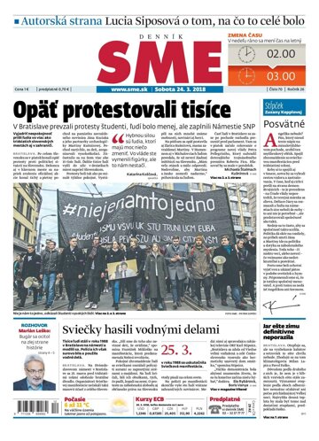 Obálka e-magazínu SME 24.3.2018